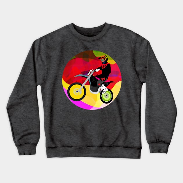 Motocross Crewneck Sweatshirt by momomoma